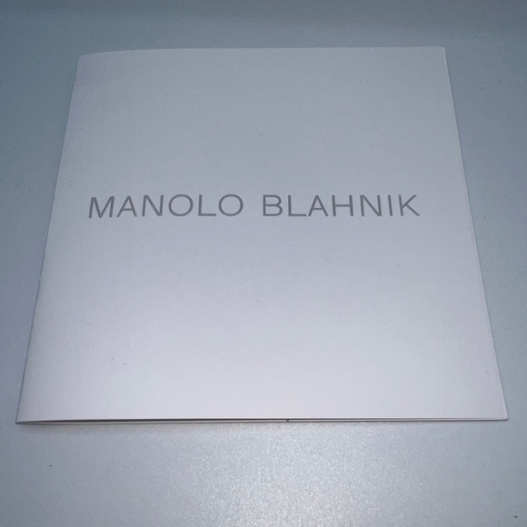 NWB MANOLO BLAHNIK BLACK SATIN GAZO SANDSLS SIZE 37.5 - Picture 13 of 15